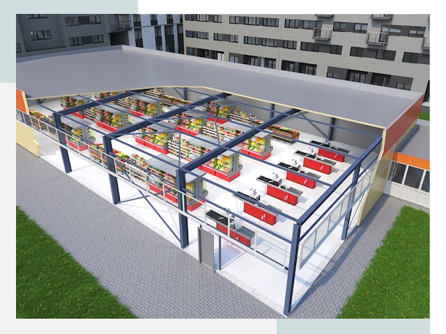 Строительство магазинов в Владикавказ от 618 руб. за м²